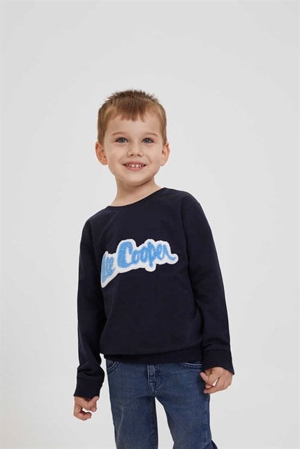 Frank Erkek Çocuk %100 Pamuk Sweatshirt Lacivert