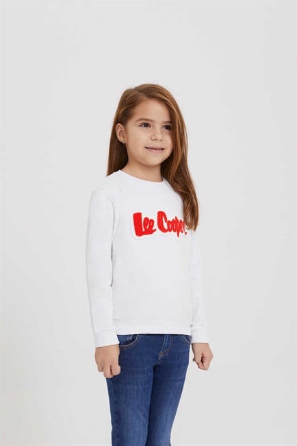 Frank Erkek Çocuk %100 Pamuk Sweatshirt Beyaz