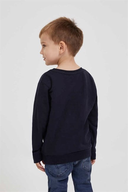 Frank Erkek Çocuk %100 Pamuk Sweatshirt Lacivert