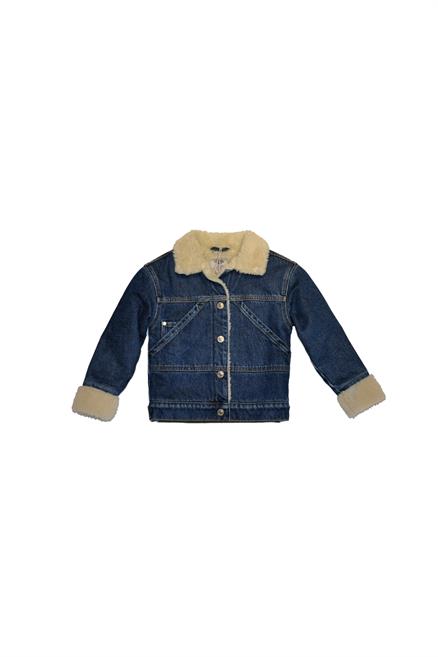 Freda 2 Kız Çocuk %100 Pamuk Jean Ceket Mid Blue