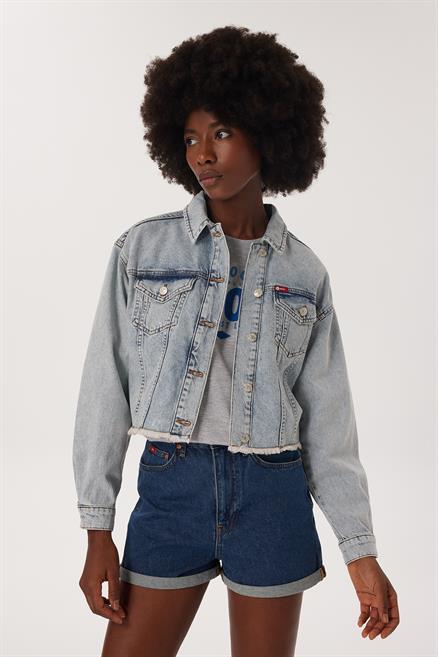 Freya 1 Kadın %100 Pamuk Jean Ceket Denim