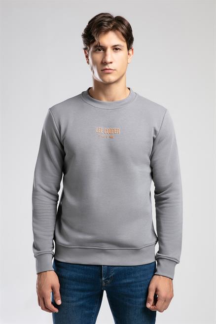Frose Erkek O Yaka Sweatshirt Gri