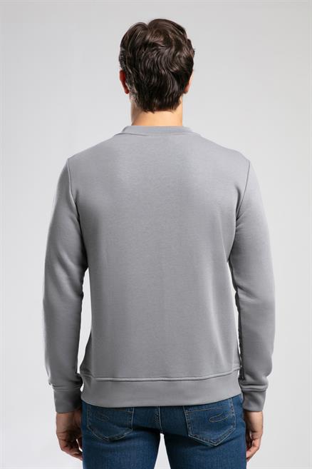 Frose Erkek O Yaka Sweatshirt Gri