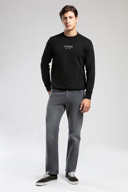 Frose Erkek O Yaka Sweatshirt Siyah