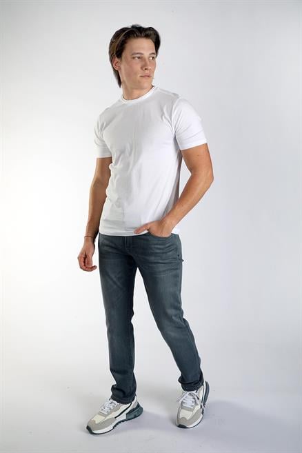 Gael Erkek %100 Pamuk O Yaka T-Shirt Beyaz