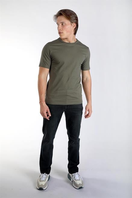 Gael Erkek %100 Pamuk O Yaka T-Shirt Haki