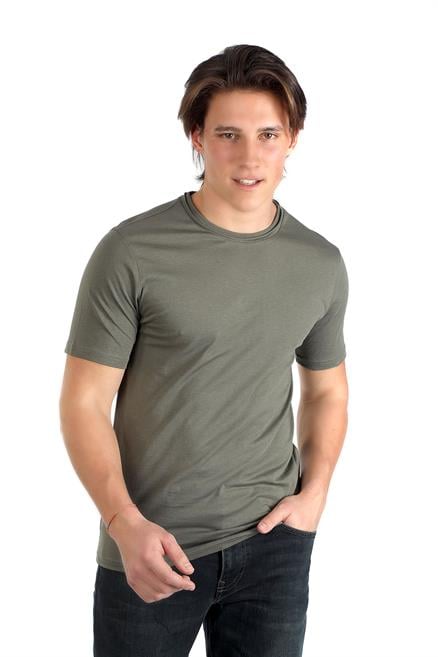 Gael Erkek %100 Pamuk O Yaka T-Shirt Haki