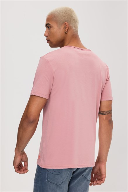 Gael Erkek %100 Pamuk O Yaka T-Shirt Somon