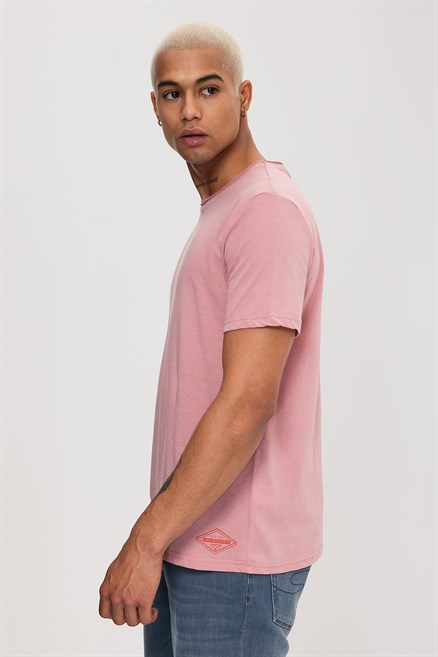 Gael Erkek %100 Pamuk O Yaka T-Shirt Somon