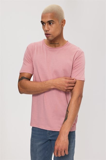 Gael Erkek %100 Pamuk O Yaka T-Shirt Somon