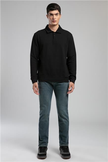 Gale Erkek Polo Yaka Sweatshırt
