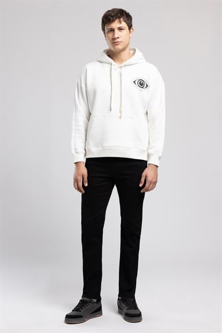 Garci Erkek Kapüşonlu Sweatshirt Beyaz