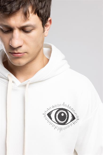 Garci Erkek Kapüşonlu Sweatshirt Beyaz