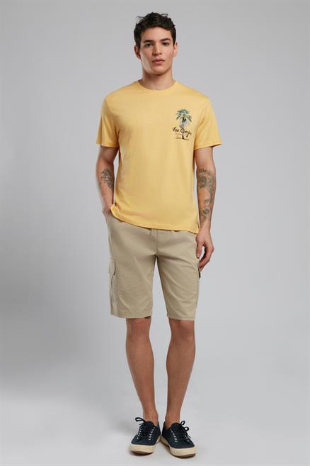 Gavino Erkek O Yaka T-Shirt Safran