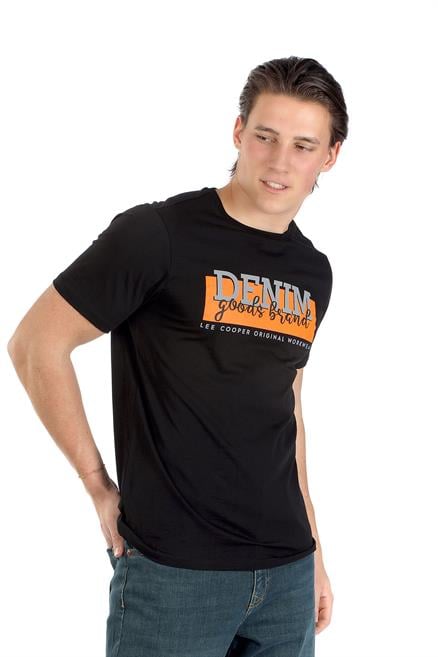Grant Erkek %100 Pamuk O Yaka T-Shirt Siyah