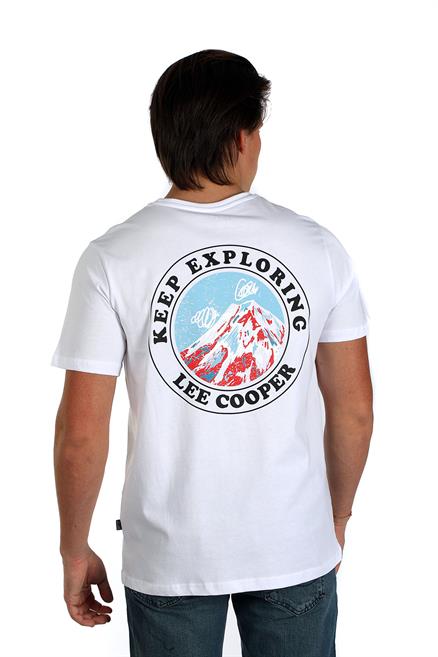 Grapes Erkek %100 Pamuk O Yaka T-Shirt Beyaz