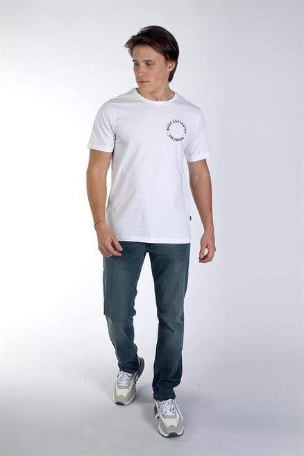 Grapes Erkek %100 Pamuk O Yaka T-Shirt Beyaz