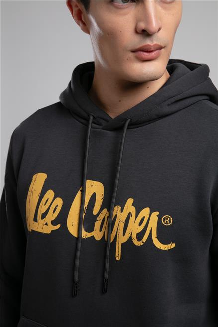 Greg Erkek Kapüşonlu Sweatshirt Gri