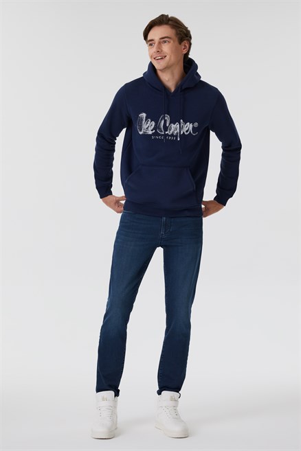 Gregory Erkek Kapüşonlu Sweatshirt Lacivert 
