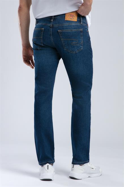 Harry Erkek Straıght Normal Kesim Normal Bel Düz Paça Jean Pantolon Mavi