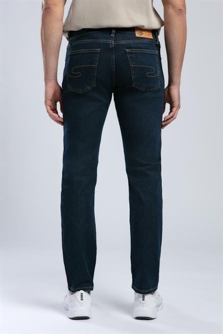 Harry Erkek Straıght Normal Kesim Normal Bel Düz Paça Jean Pantolon Mavi