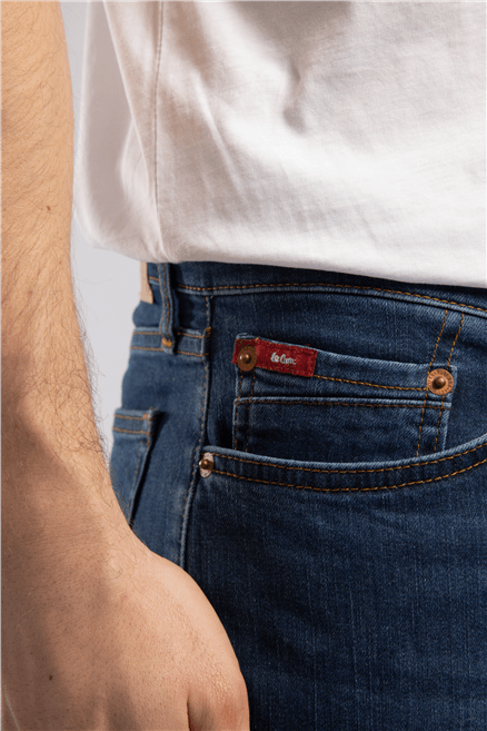 Harry Erkek Straıght Normal Kesim Normal Bel Düz Paça Jean Pantolon Mavi