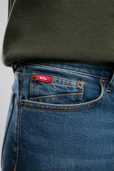 Harry Erkek Straıght Normal Kesim Normal Bel Düz Paça Jean Pantolon Mavi