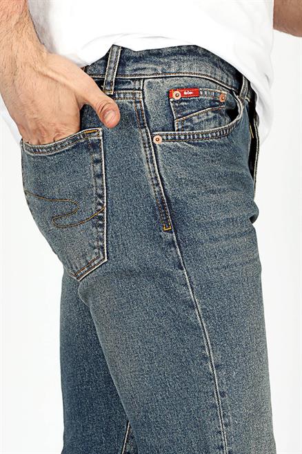 Harry Erkek Straıght Normal Kesim Normal Bel Düz Paça Jean Pantolon Mavi