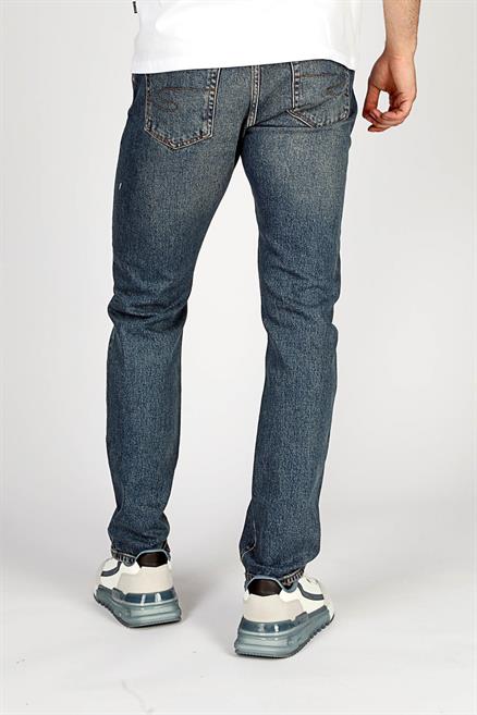 Harry Erkek Straıght Normal Kesim Normal Bel Düz Paça Jean Pantolon Mavi