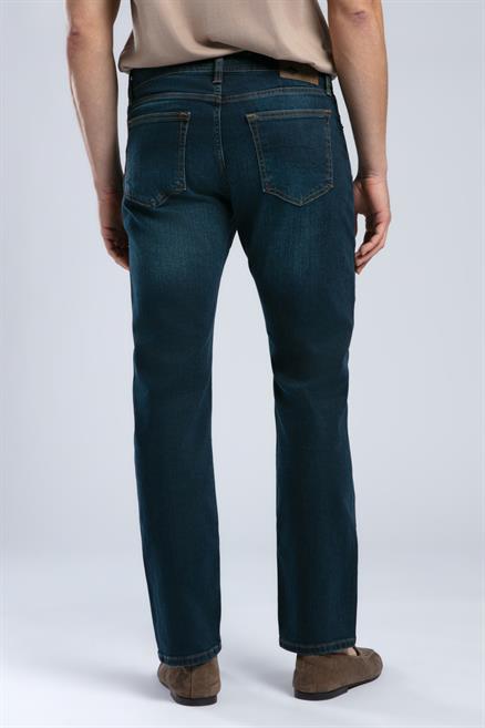 Harry Erkek Straıght Normal Kesim Normal Bel Düz Paça Jean Pantolon Mavi