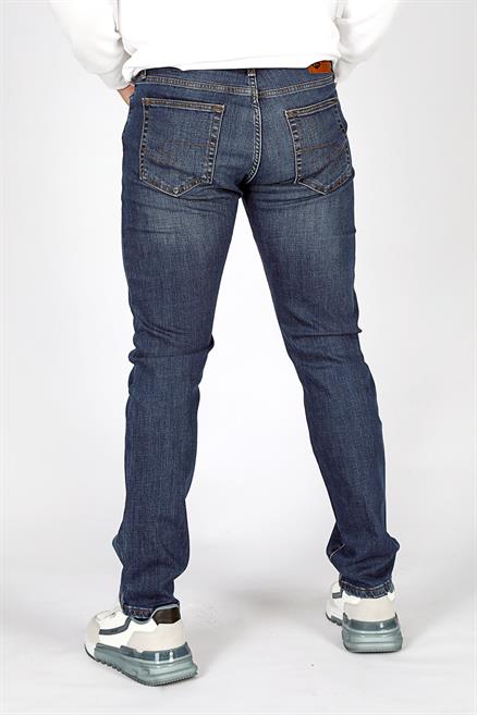 Harry Erkek Straıght Normal Kesim Normal Bel Düz Paça Jean Pantolon Mavi
