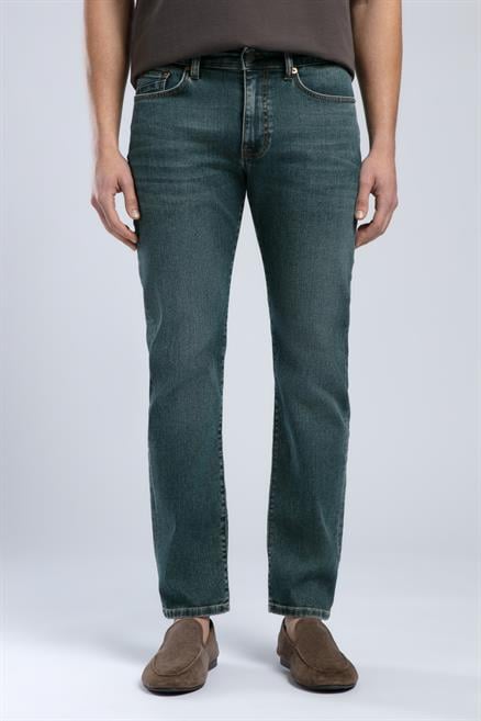 Harry Erkek Straıght Normal Kesim Normal Bel Düz Paça Jean Pantolon Yeşil