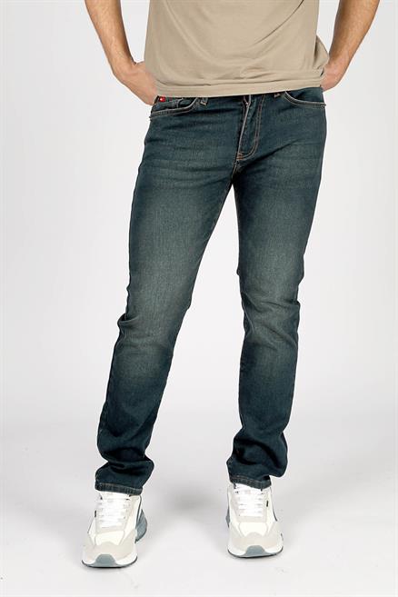 Harry Erkek Straıght Normal Kesim Normal Bel Düz Paça Jean Pantolon Mavi