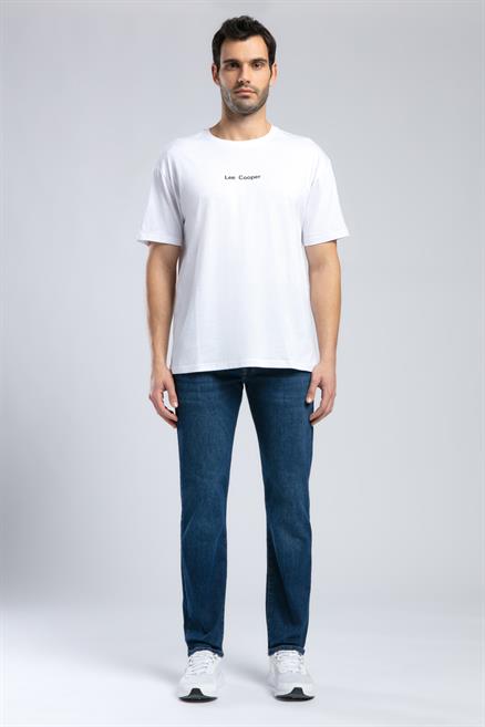 Harry Erkek Straıght Normal Kesim Normal Bel Düz Paça Jean Pantolon Mavi
