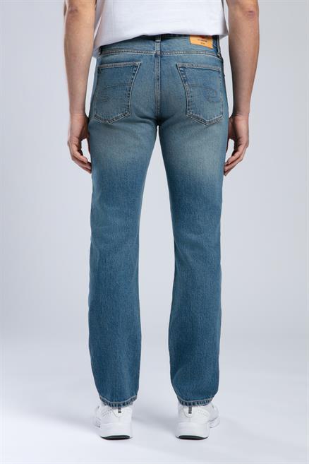 Harry Erkek Straıght Normal Kesim Normal Bel Düz Paça Jean Pantolon Mavi
