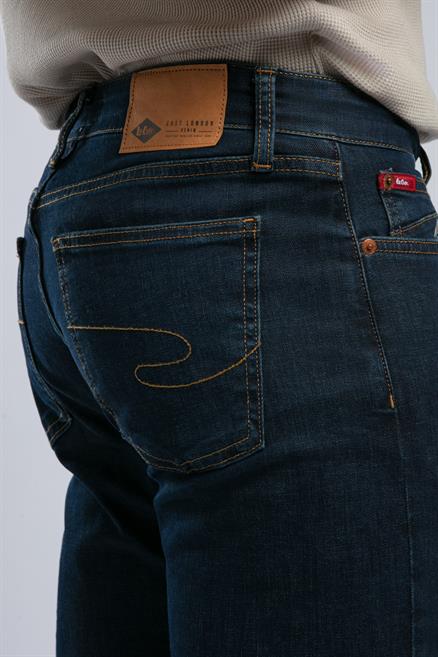 Harry Erkek Straıght Normal Kesim Normal Bel Düz Paça Jean Pantolon Mavi
