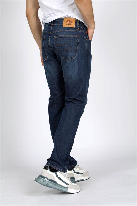 Harry Erkek Straıght Normal Kesim Normal Bel Düz Paça Jean Pantolon Mavi