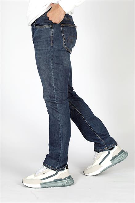 Harry Erkek Straıght Normal Kesim Normal Bel Düz Paça Jean Pantolon Mavi
