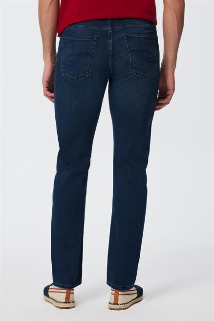 Harry Erkek Straıght Normal Kesim Normal Bel Düz Paça Jean Pantolon Mavi