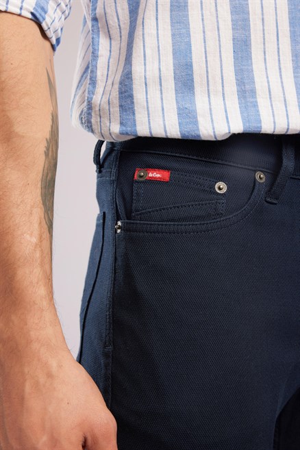 Harry Erkek Straıght Normal Kesim Normal Bel Düz Paça Jean Pantolon Lacivert
