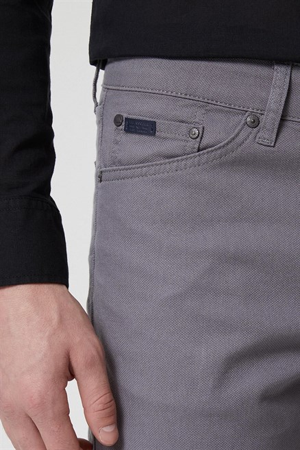 Harry Erkek Straıght Normal Kesim Normal Bel Dokuma Pantolon Düz Paça Gri
