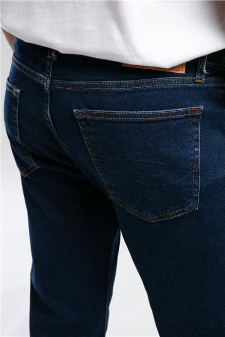 Harry Erkek Straıght Normal Kesim Normal Bel Düz Paça Jean Pantolon Mavi