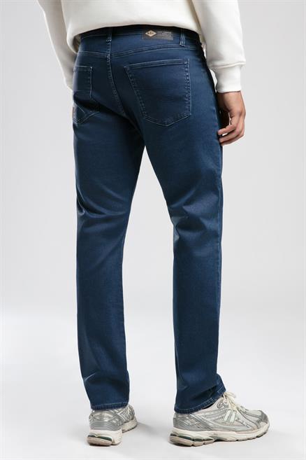 Harry Erkek Straıght Normal Kesim Normal Bel Düz Paça Jean Pantolon Mavi