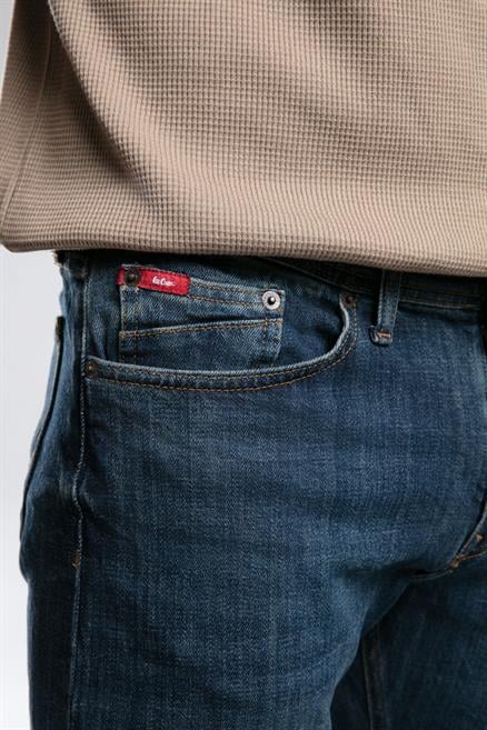 Harry Erkek Straıght Normal Kesim Normal Bel Düz Paça Jean Pantolon Mavi