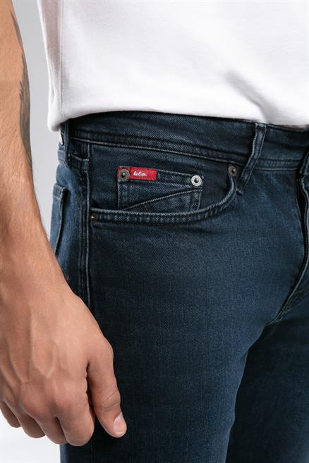 Harry Erkek Straıght Normal Kesim Normal Bel Düz Paça Jean Pantolon Mavi