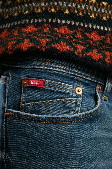 Harry Erkek Straıght Normal Kesim Normal Bel Düz Paça Jean Pantolon Mavi