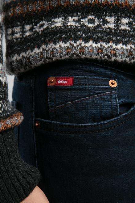 Harry Erkek Straıght Normal Kesim Normal Bel Düz Paça Jean Pantolon Mavi