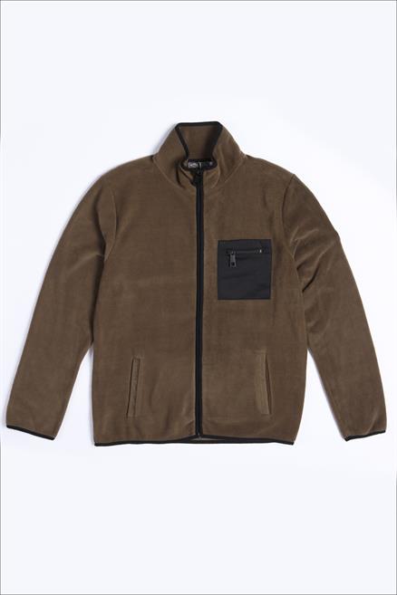 Hector Erkek Dik Yaka Sweatshirt Haki
