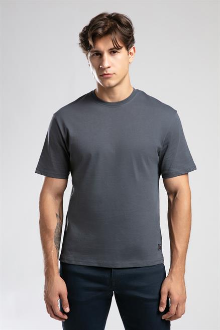 Hevass Erkek O Yaka T-Shirt İndigo