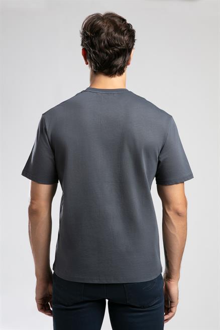 Hevass Erkek O Yaka T-Shirt İndigo